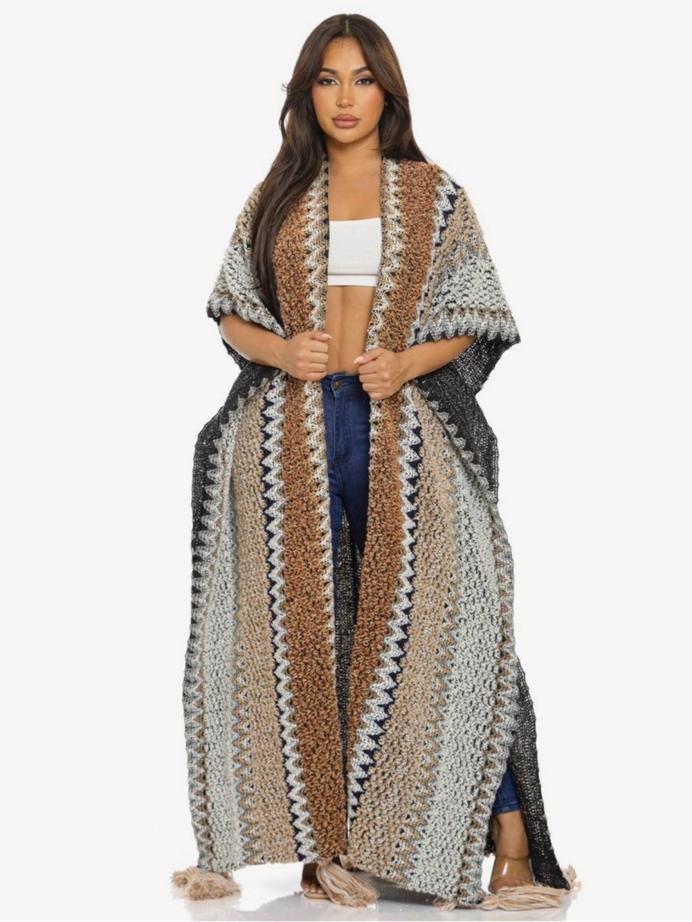 #47 Boho Poncho Cardigan